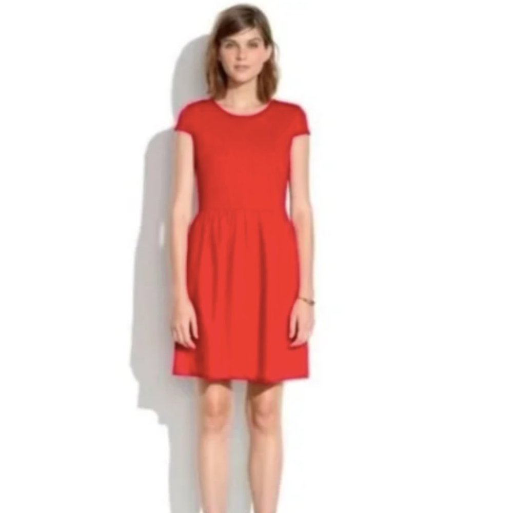 Madewell Ponte Screenplay Dress in Red